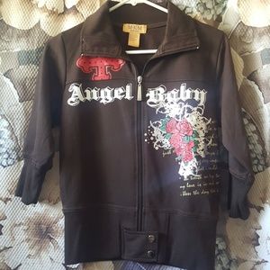 NWOT BROWN WINGS Rose Angel Baby Jacket